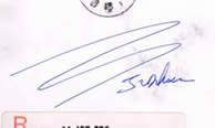 A letter paper signed by Dehaena