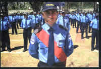 It use a postcard issued by the "UNTAET--East Timor Public Administration" . Its back side is the police of East Timor (Graduation ceremony at the Police Academy, Dili, August 2001)