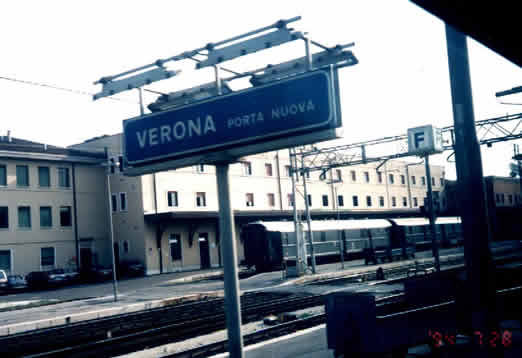 笔者于1994年7月28日再次途经维罗纳(VERONA)火车站时抓拍的一张照片