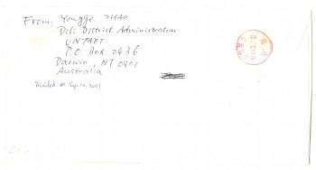 它证实了那时东帝汶所有的邮件都是通过澳大利亚达尔文这个邮箱代码转递的