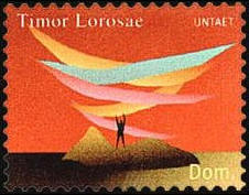 T这是联合国为东帝汶专门发行的一套邮票，也是这是联合国为一个国家唯一发行的邮票
