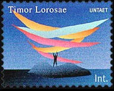 这是联合国为东帝汶专门发行的一套邮票，也是这是联合国为一个国家唯一发行的邮票