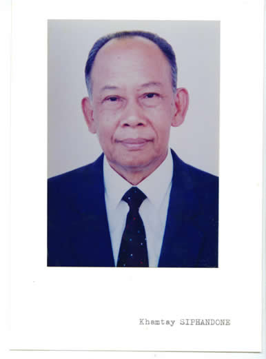 老挝主席坎代.西潘敦 Laos Chairman KHAMTAY SIPHANDONE 