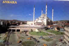 土耳其首都安卡拉.带有四个宣礼塔的清真寺是土耳其的典型建筑