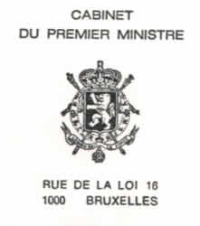 A mark on the envelope. It is similar to the Belgium national emblem.