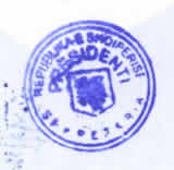 A mark of the presidential palace on the back of the reply envelop (Enlarged)